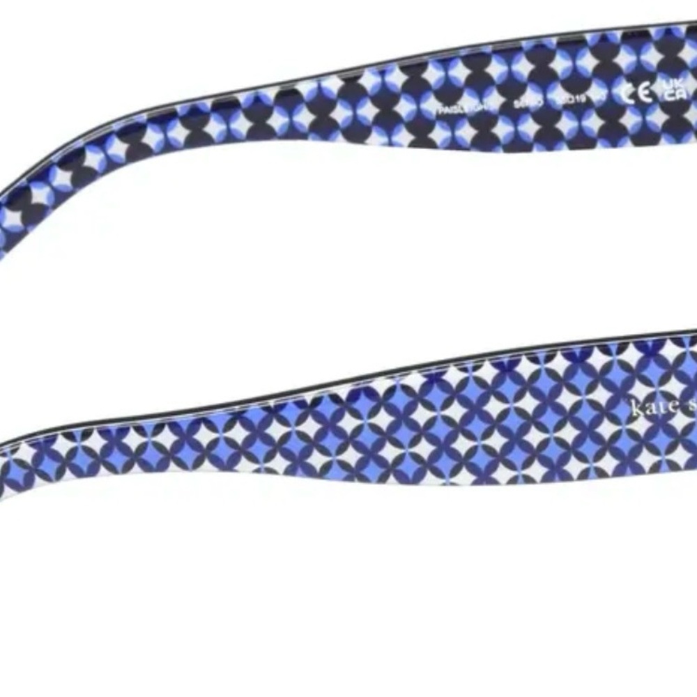 KATE SPADE PAISLEIGH/S S6F9O BLUE WHITE FLORAL Sunglasses 140MM CAT EYE GRADIENT - Picture 5 of 10